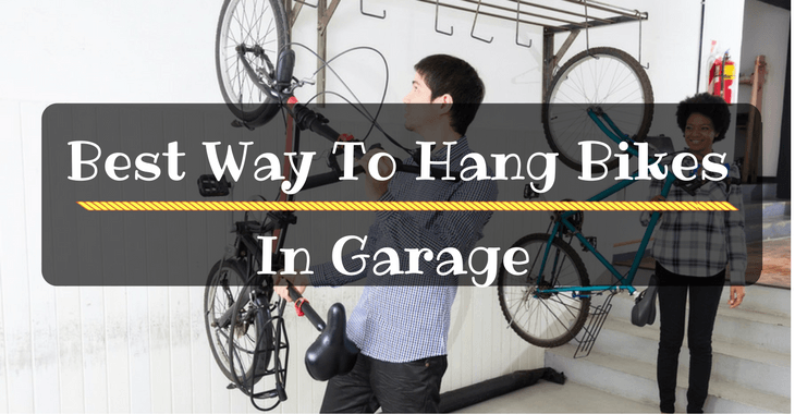 hanging a bicycle in the garage